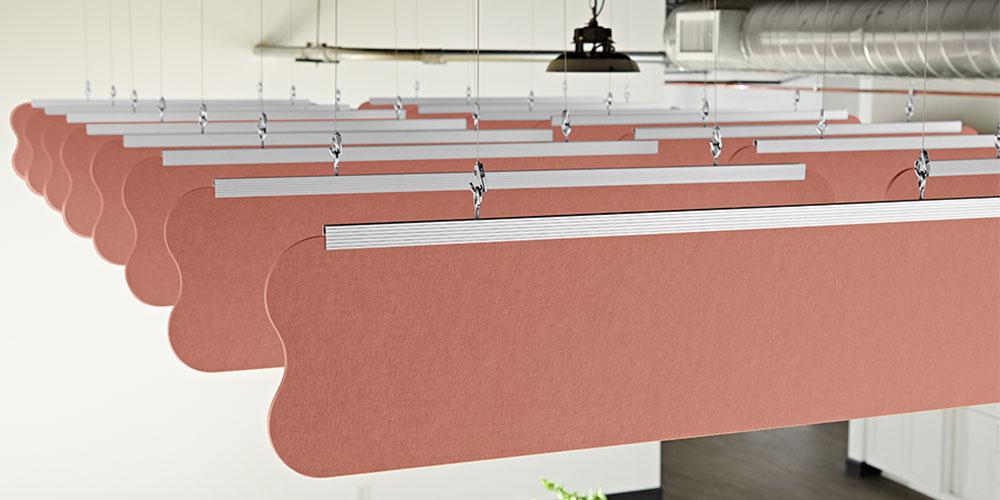 akustik keçe baffle tavan paneli pet polyester